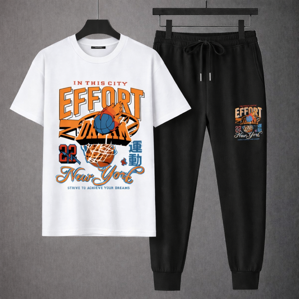 Trendy Mash T-Shirt Trouser Combo